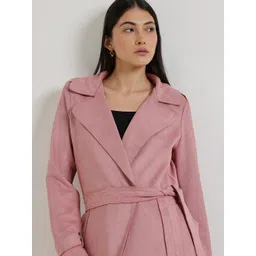 FableStreet Women Suede Longline Tailored Jacket image 5