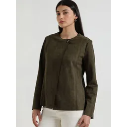 FableStreet Women Suede Tailored Jacket image 5
