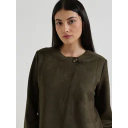 FableStreet Women Suede Tailored Jacket image 3