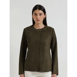 FableStreet Women Suede Tailored Jacket image 1