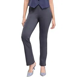 fablestreet Women's Livin Bootcut Grey Pants-picture-26