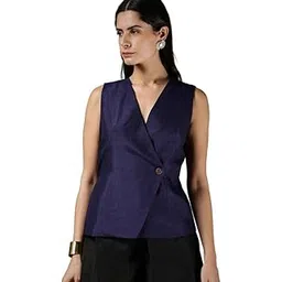 fablestreet Women's Silk V-Neck Waistcoat-picture-11