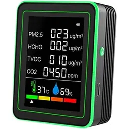 FABLOFT Air Quality Tester Digital Display Real Time Display for Office House Garden black1 Air Quality Meter Test Meters & Detectors Test Measurement & Inspection-picture-16