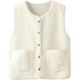 FABLOFT Womens Fleece Vest Soft Comfortable WSleeveless for Autumn Spring Beige|1 Womens Fleece Vest|Coats Jackets| Womens Clothing |Clothing Shoes Accessories | Premium Product for Home, Office or Pr-picture-30