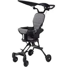 FABLOFT Infant Pram Adjustable Universal Wheel Baby Pushchair for Park Trip-image-6
