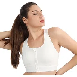 fabluk Front Zip Sports Bra - Comfortable, Supportive, Easy to Wear-picture-34