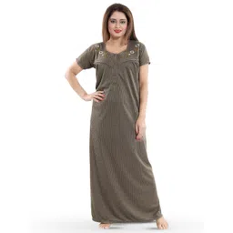 Fabme Striped Maternity Maxi Nightdress-picture-22