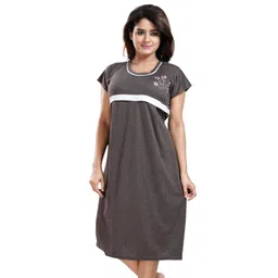 Fabme Striped Maternity Midi Nightdress-picture-14