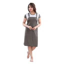 Fabme Striped Maternity Midi Nightdress image 1