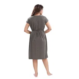 Fabme Striped Maternity Midi Nightdress image 2