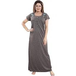 fabme Women's Polycotton Maxi Night Dress-picture-55