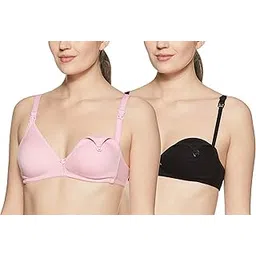 fabme Women's Seamless, Deep-Neck, Non-Padded, Non-Wired Nursing Bra - Pack of 2-picture-20