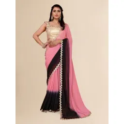 FABMORA Black Embellished Sarees with Unstitched Blouse-picture-33
