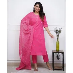 fabnex Women Embroidered Straight Kurta Set-picture-20