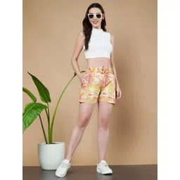 FABRIC FITOOR Women Floral Printed Shorts-picture-32