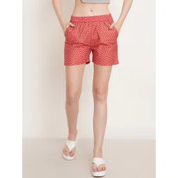 FABRIC FITOOR Women Geometric Printed Cotton Shorts-picture-19