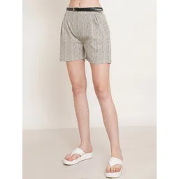 FABRIC FITOOR Women Stripes Printed Cotton Shorts image 3