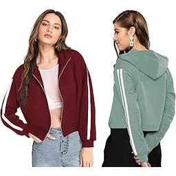 fabricorn Combo of Jacket and Hoodie Sweatshirts for women-picture-12