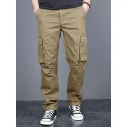 FABRIPPLE Men Classic Loose Fit Cargo Trousers-picture-25