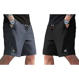 fabripple Men’s Shorts Combo Pack | Premium Cotton Blend | Comfort Fit for Gym, Casual Multiple Utility Pockets | Breathable Stretchable Fabric | Set of 2-picture-14