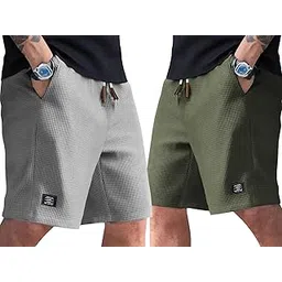 fabripple Men's Shorts Combo Pack | Stylish Slim Fit Casual Shorts for Men | Elastic Waistband | Breathable & Lightweight Fabric | Pack of 2-picture-10