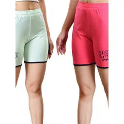 FABROYZ Girls Pack Of 2 Multicolour Mid Rise Regular Fit Shorts-picture-14