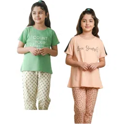 FABROYZ Girls Printed T-shirt with Pyjamas-picture-10
