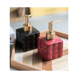 FabSeasons Black Ceramic Soap Dispenser 220ml image 1