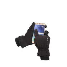 FabSeasons Black Solid Touchscreen Enabled Waterproof Warm Winter Gloves-picture-36