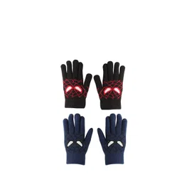 FabSeasons Kids Pack Of 2 Patterned Hand Gloves-picture-35