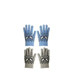 FabSeasons Kids Pack Of 2 Patterned Hand Gloves-picture-26