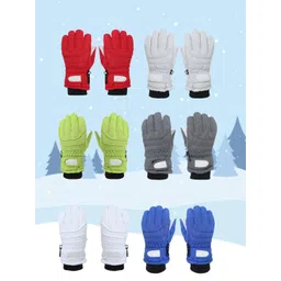 FabSeasons Unisex Kids Patterned Acrylic Winter Gloves-picture-21