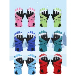 FabSeasons Unisex Kids Patterned Acrylic Winter Gloves-picture-26