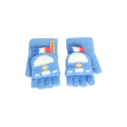 FabSeasons Unisex Kids Patterned Acrylic Winter Gloves-picture-20