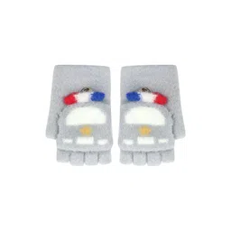 FabSeasons Unisex Kids Patterned Acrylic Winter Gloves-picture-24