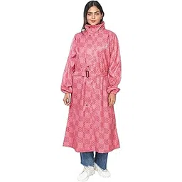 fabseasons Waterproof abstract printed Long/Full Raincoat for women & Girls with adjustable Hood-picture-17