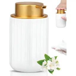 FabSeasons White Solid Ceramic Soap Dispenser image 3