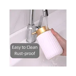 FabSeasons White Solid Ceramic Soap Dispenser image 4