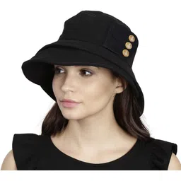 FabSeasons Foldable Cotton Fashion Beach Cloche / Caps / Hats for Girls & Women image 1