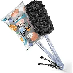 Fabskin Bath Body Brush Loofah For Men & Women With Long Handle | Body Bath Brush | Back Scrubber For Bathing | Made In India (Black)-picture-15