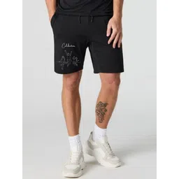 FABSTIEVE Men Typography Printed Regular Fit Low-Rise Cotton Shorts-picture-32