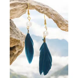 fabula Feather Shaped Drop Earrings-picture-28