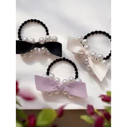 fabula Girls Set of 3 Embellished Ponytail Holders-picture-41