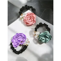 fabula Girls Set of 3 Embellished Ponytail Holders-picture-40