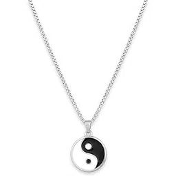 fabula Jewellery Silver Tone Yin Yang Fashion Pendant with Chain for Men and Boys (MPYJ4_Z)-picture-51