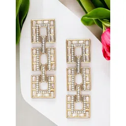 fabula Square Crystals Drop Earrings-picture-22