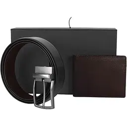 fabulastic 2 in 1 Reversible Belt in Black And Brown Colour and RFID Protection Wallet in Black Colour Gift Hamper for Men (Black/Brown Belt + Vintage Black)-picture-40