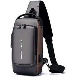 fabunik Black Men & Women Sling Bag Crossbody Backpack for Men & Women, Anti-Theft Chest Bag with USB Charging Port-picture-11