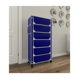 Fabura 6 Layers Shoe Rack With Wheels In Navy Blue Color-picture-15