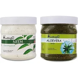 Face & Body Neem Scrub Helps to Deep Cleansing Scrub Enriched Natural Neem Extract-500ml And Aloevera Scrub Enriched with Aloevera Extract 500ml Men & Women-picture-36